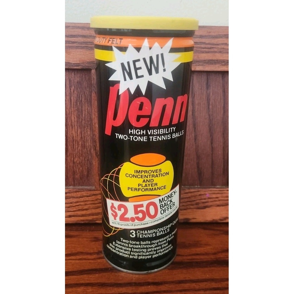 Vintage Penn Two Tone High Visibility Set Of‎ Three Tennis Balls